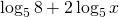 \log_58+2\log_5x