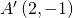 A'\left(2,-1\right)