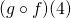 (g \circ f) (4)