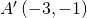 A'\left(-3,-1\right)