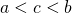 a<c<b